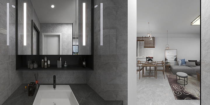 林深Des-《水墨禅韵》新中式110㎡-装修设计方案