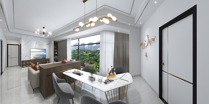 aXtL-瑞和园89.50㎡B户型3室2厅1卫-装修设计方案