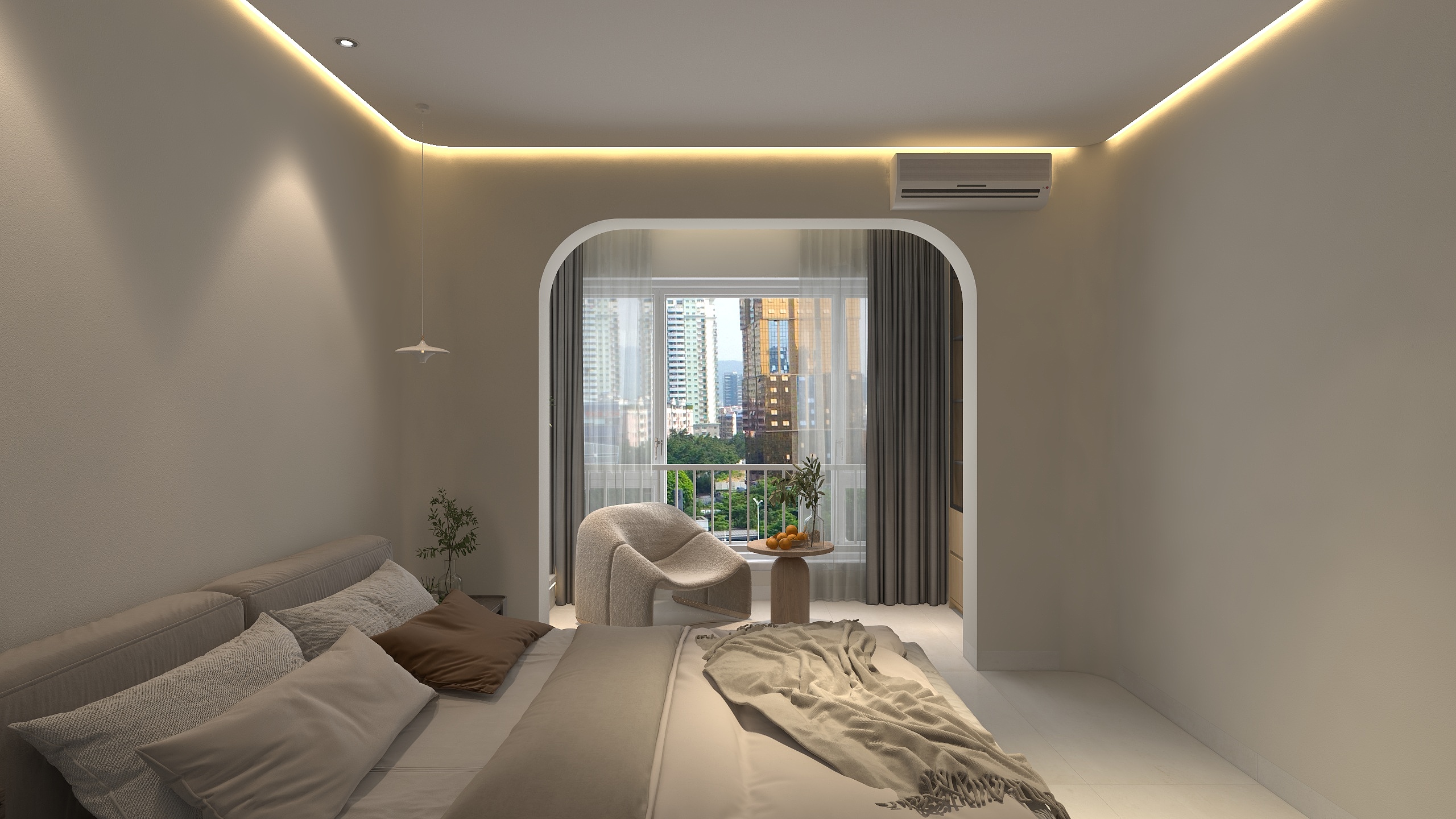 广州设计师邓工-现代简约风格（偏极简）-装修设计方案