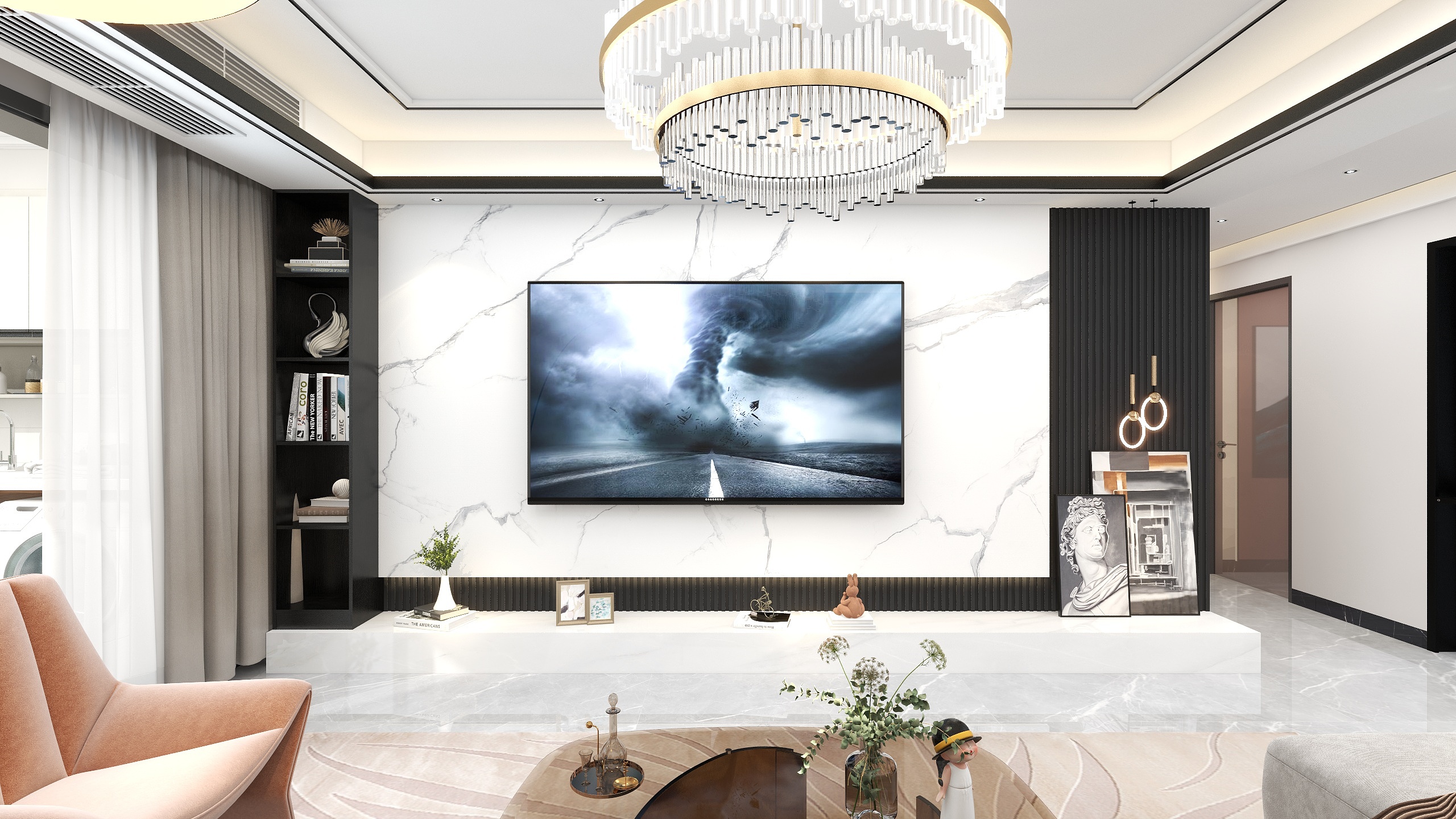 吴卓-120平方三室二厅二卫设计装修效果图