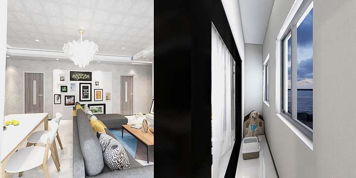 高奕乔-瑞和园89.50㎡B户型3室2厅1卫-装修设计方案