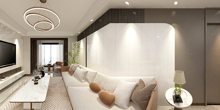 鑫逸装饰周小凤-万景城开荒效果图-装修设计方案