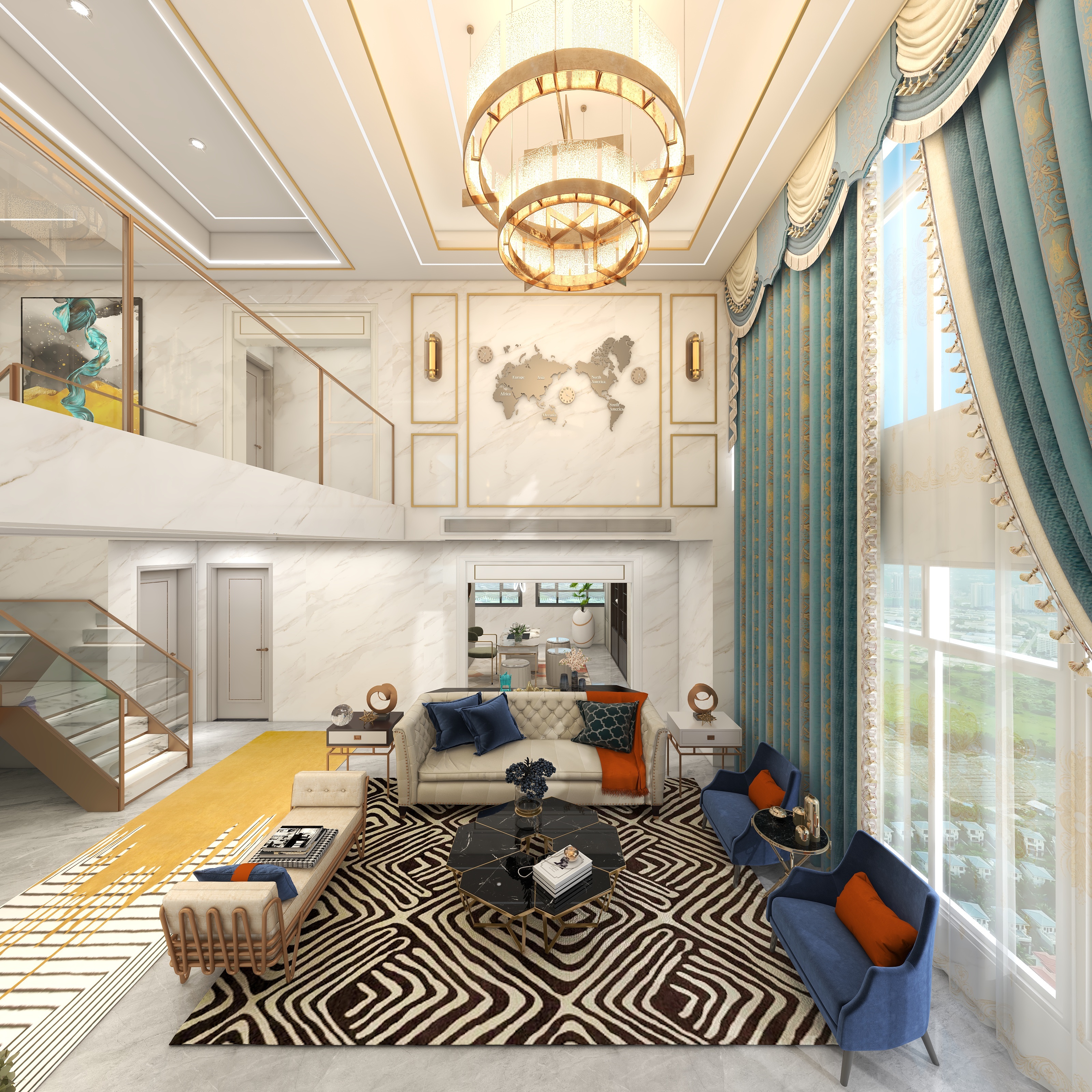 王翠丽-2层别墅户型装修效果图