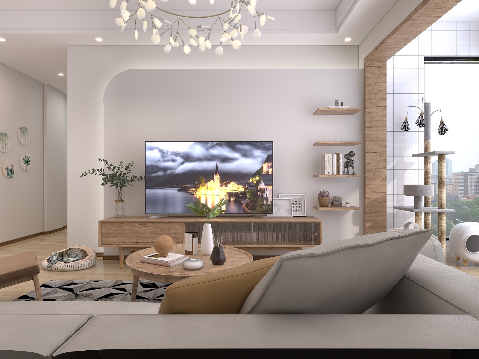 BestDY-德信海德公园83.00㎡A2’3室2厅1卫1厨装修效果图