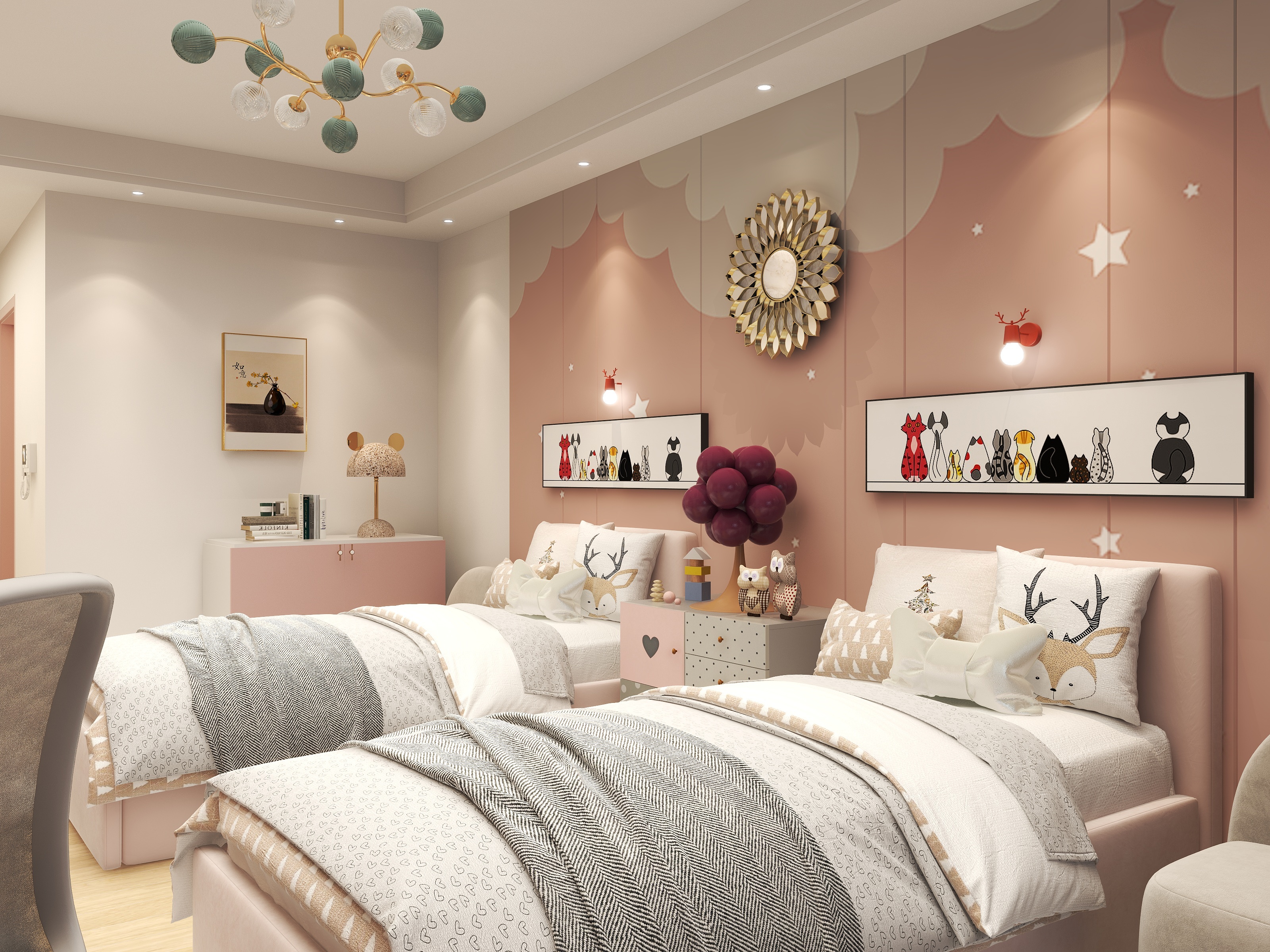 偷貓de鱼-女孩公寓-装修设计方案