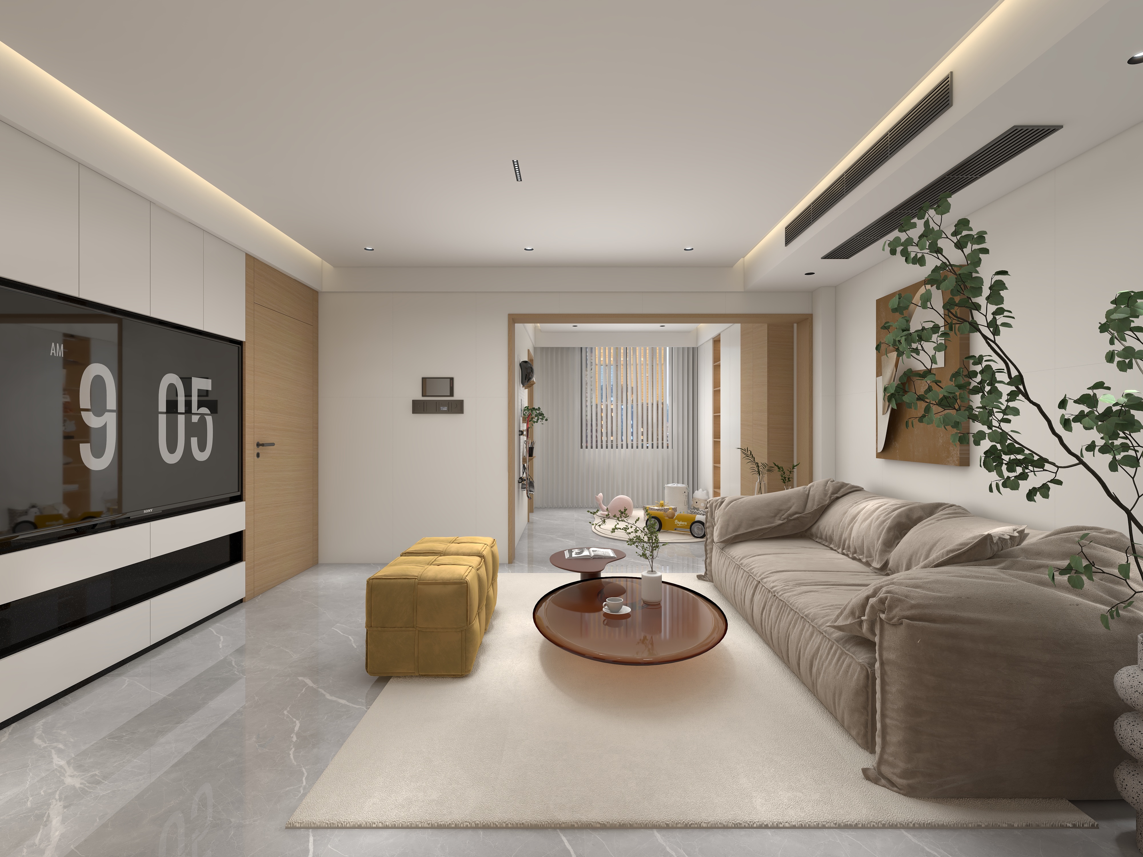 陈辉-82平方原木风的家装修效果图