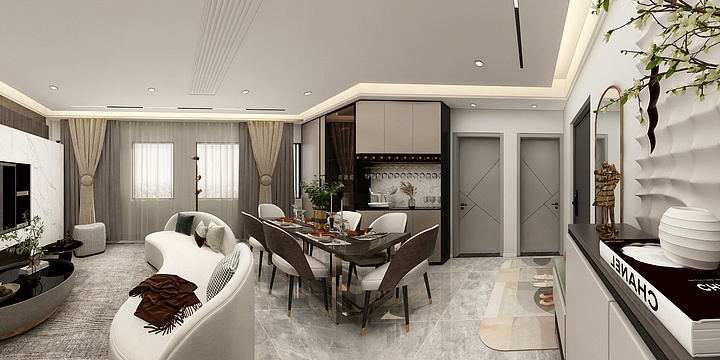 wmtof-瑞和园89.50㎡B户型3室2厅1卫-装修设计方案