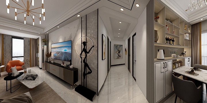 风之言-天朗名庭三居89平现代轻奢-装修设计方案