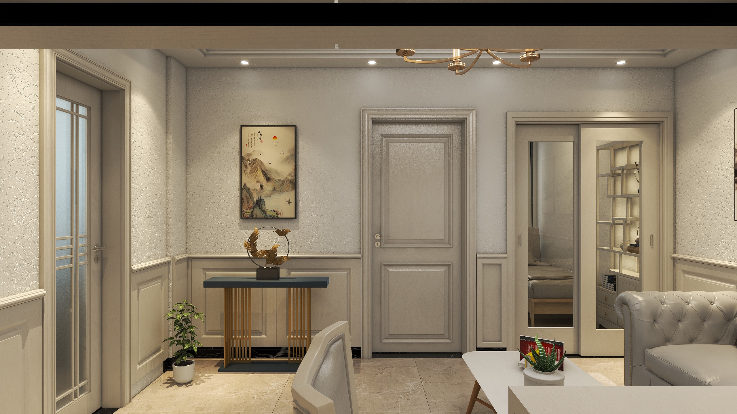 田华装饰设计廖生-海庭湾50平方装修方案-装修设计方案