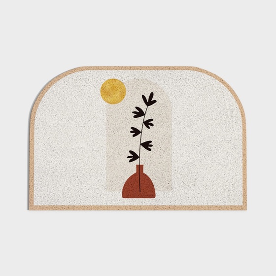 Asian Bathroom pad,beige