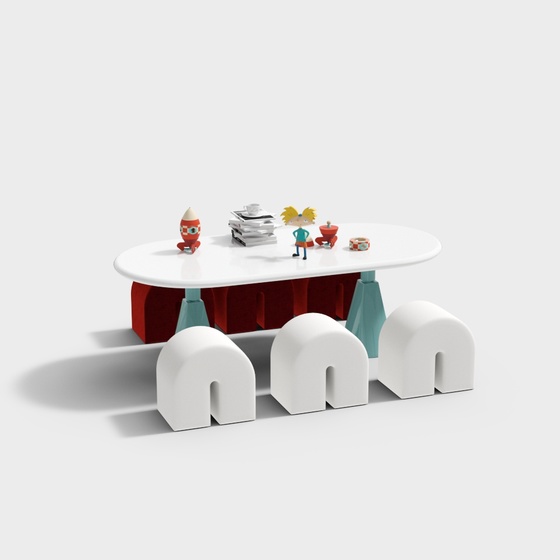 Modern children's table and chair combination