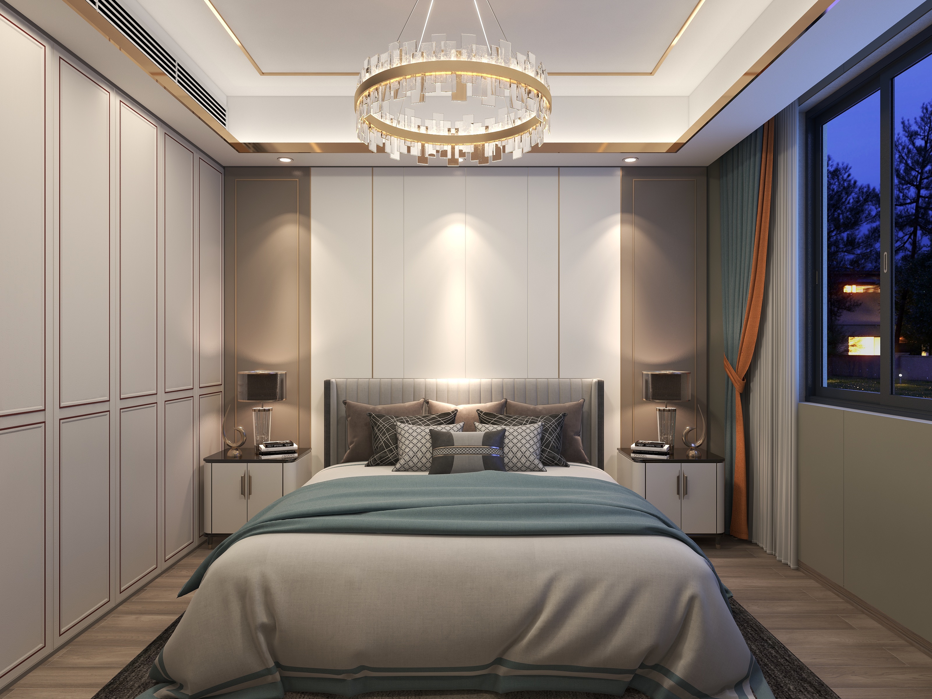 富鑫墙板设计-集成墙板现代轻奢风121平三居室-装修设计方案