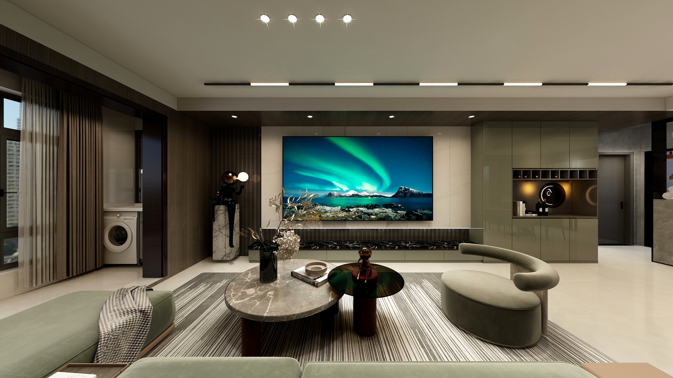 YDYWJCC-陈-140平-现代-三居装修效果图