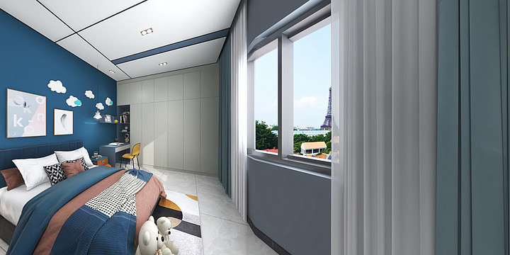 铭创全屋定制-二楼、三楼小孩房-装修设计方案