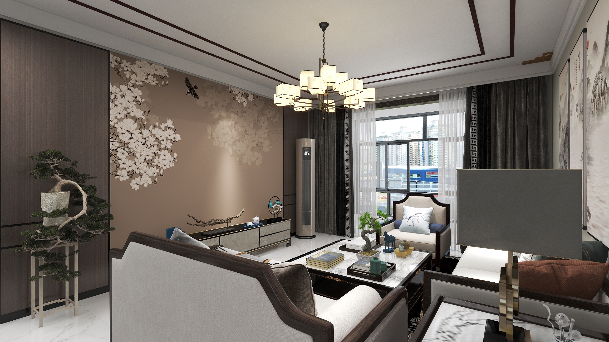 银领设计-香水湾新中式装修-装修设计方案