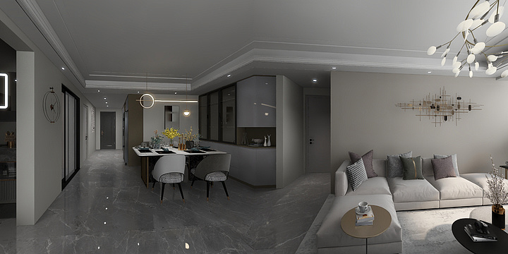 敦普空间设计-合郢花园二期120样板间效果-装修设计方案