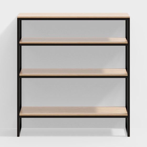 Modern Shelf,Black+Brown