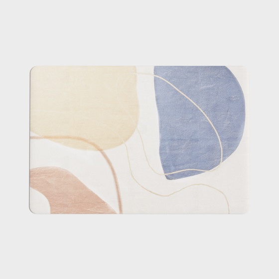 Scandinavian Bathroom pad,blue