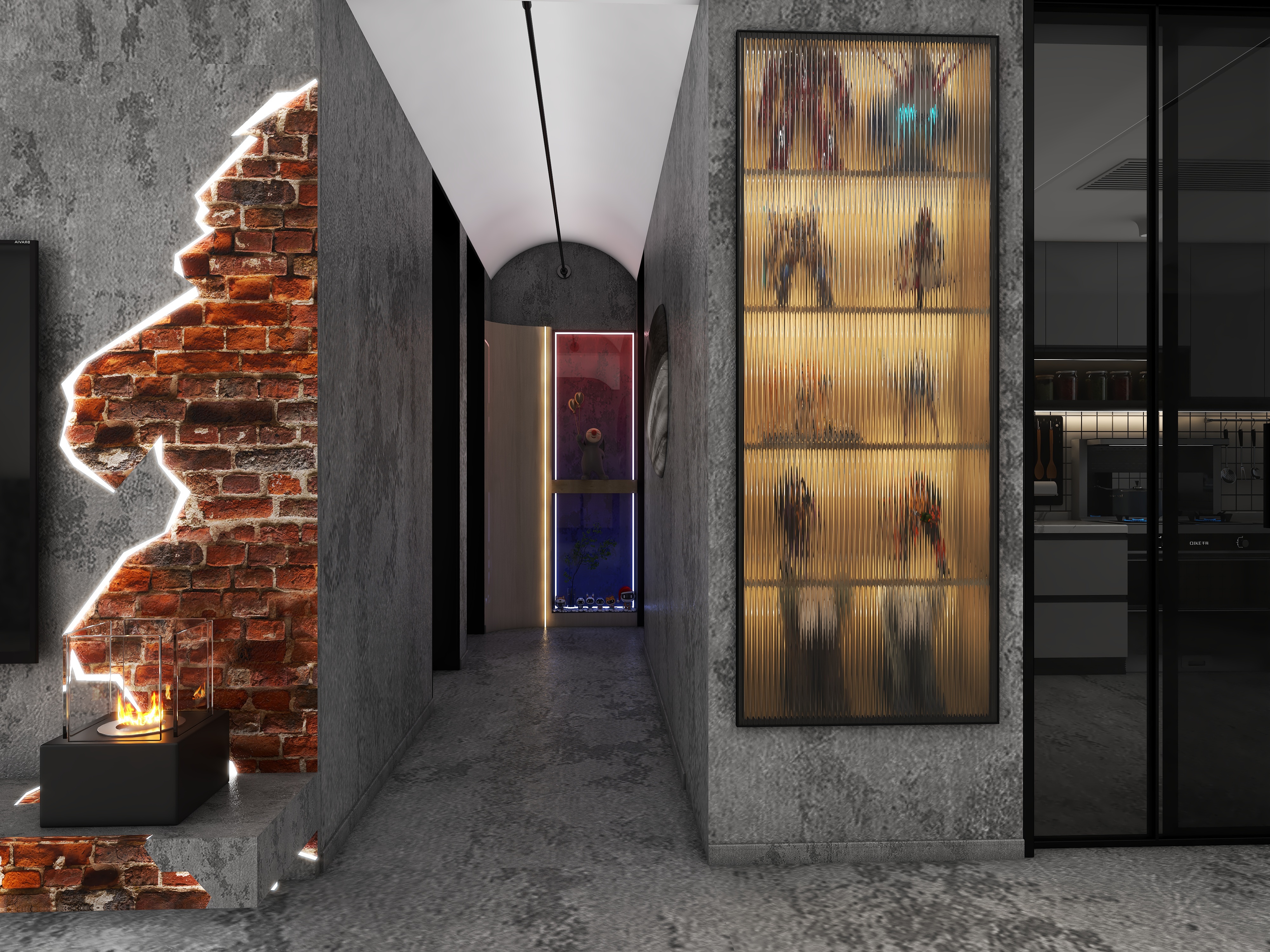 绿森林硅藻泥设计师张鑫-现代毛坯风格案例设计-装修设计方案