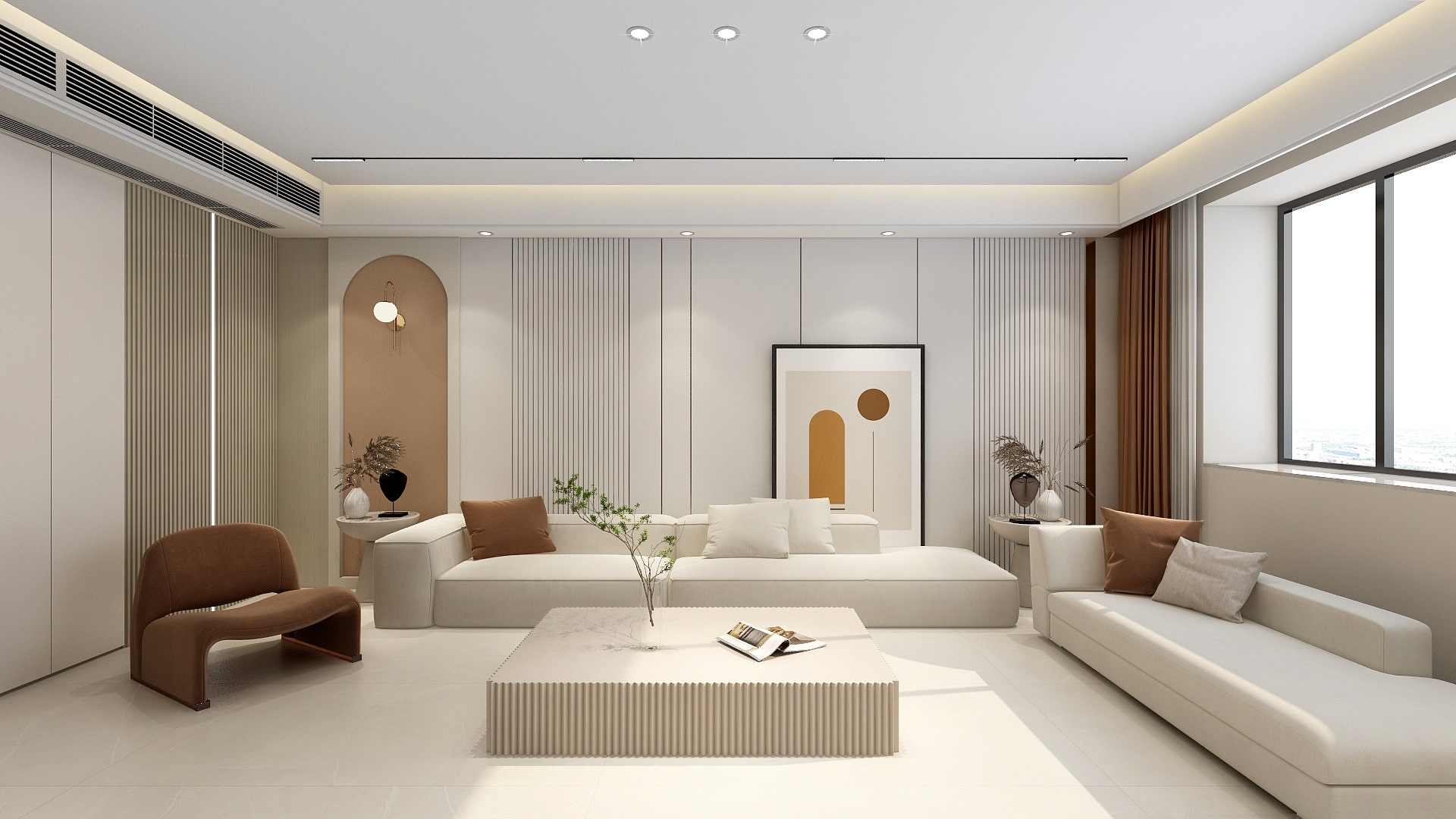 李青越-238方现代简约五房装修效果图