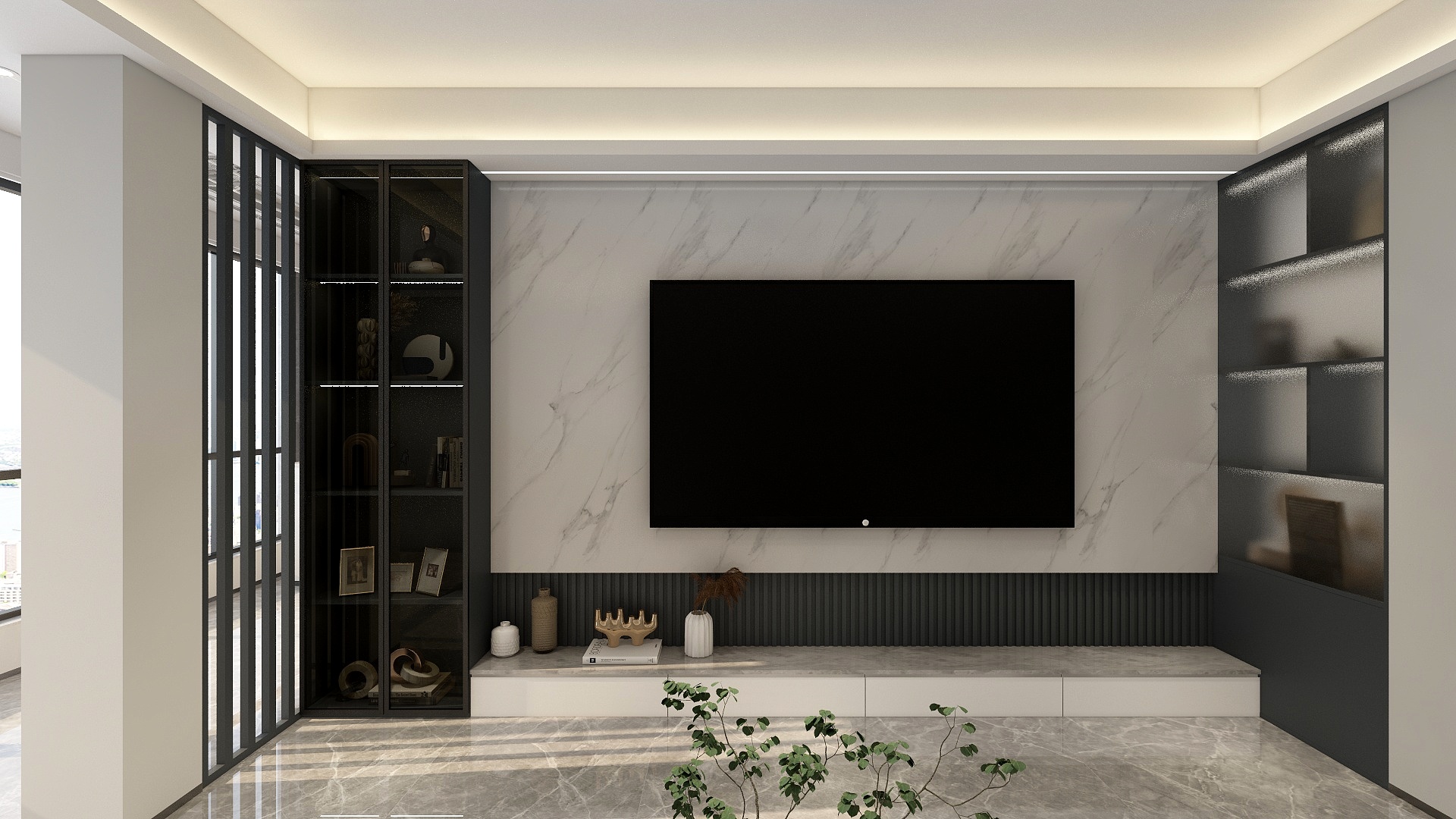 李青越-124方现代简约三房装修效果图