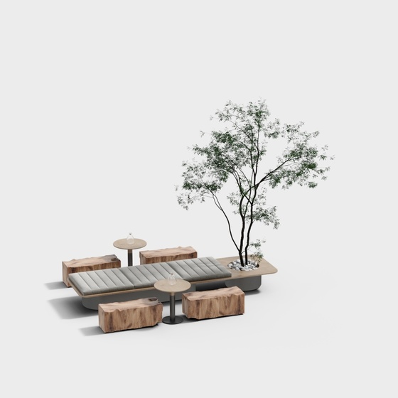 Modern Outdoor Dining Table & Chairs,Gray