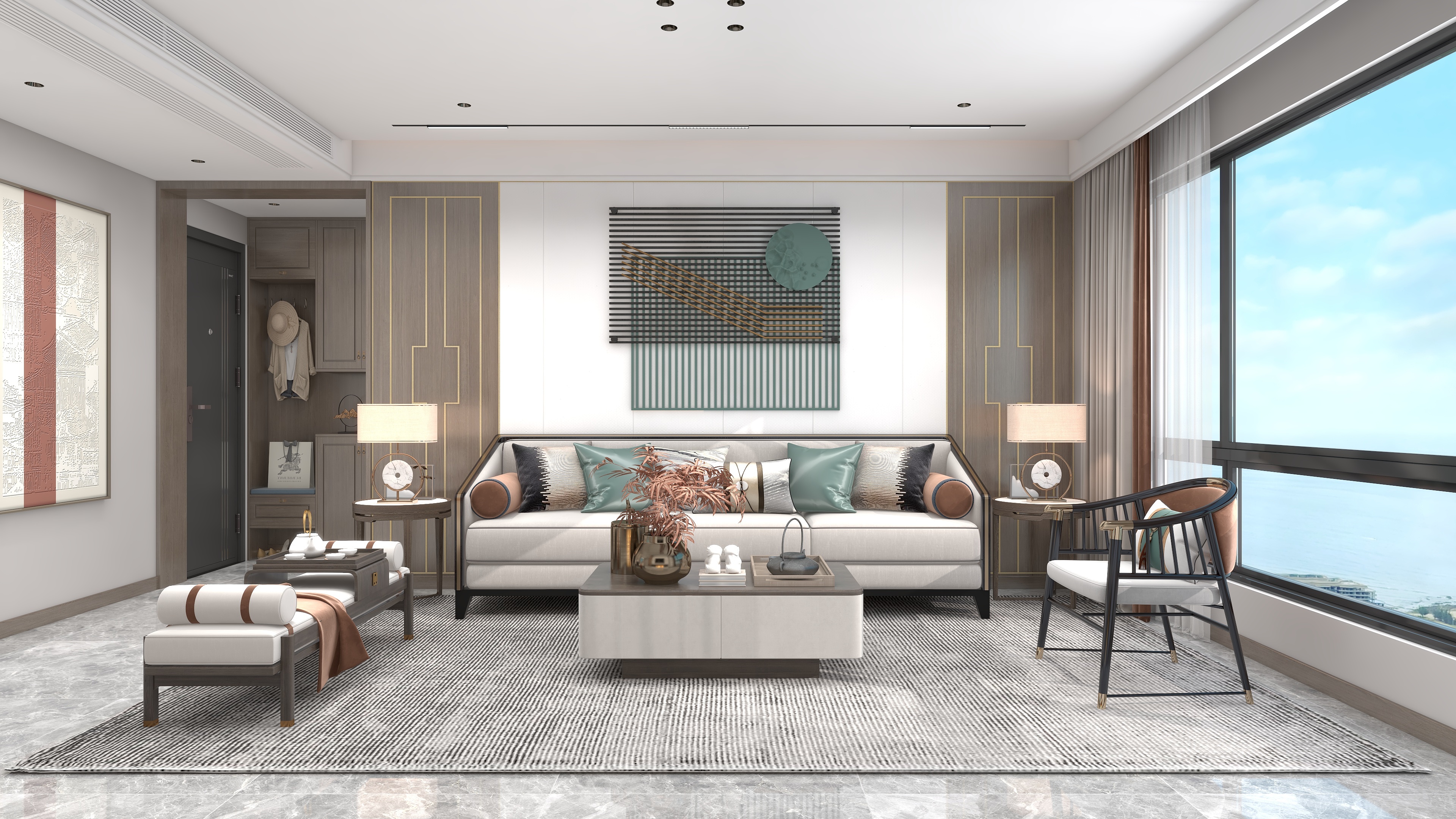 设计师赵响-《多情种》新中式风格126平方4室2厅2卫装修效果图