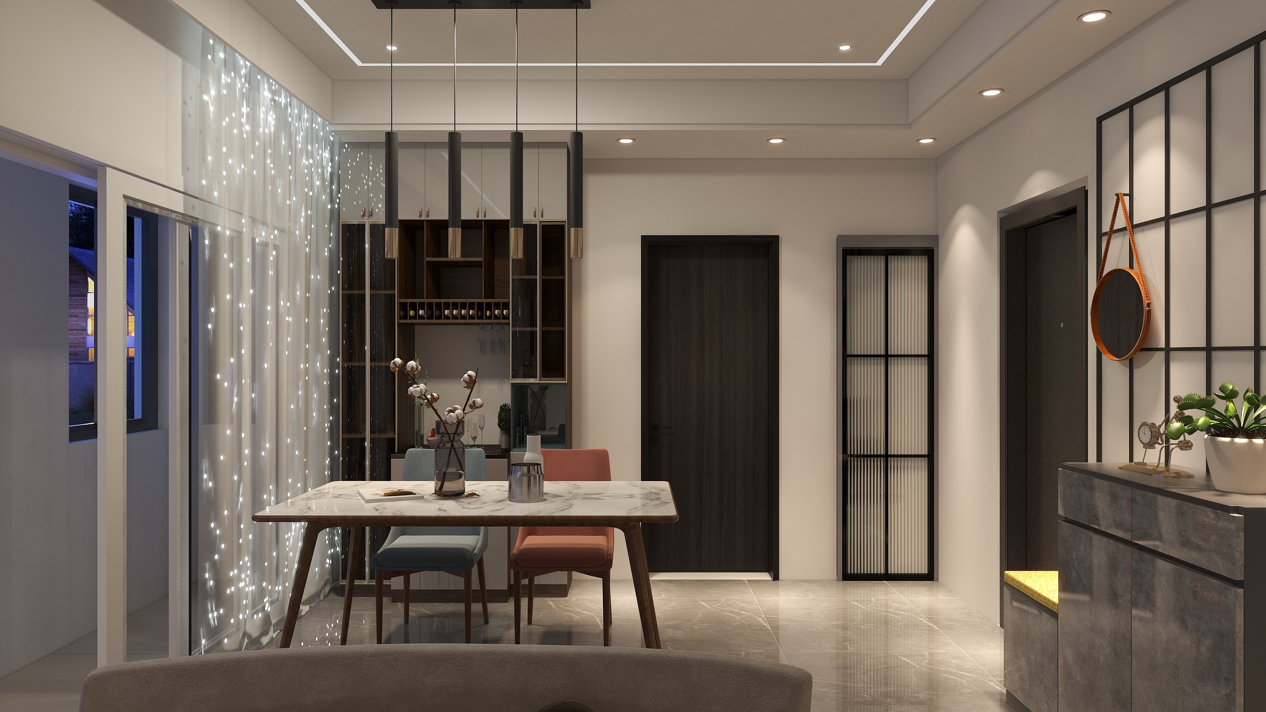 Lone   wolf-瑞和园89.50㎡B户型3室2厅1卫-装修设计方案