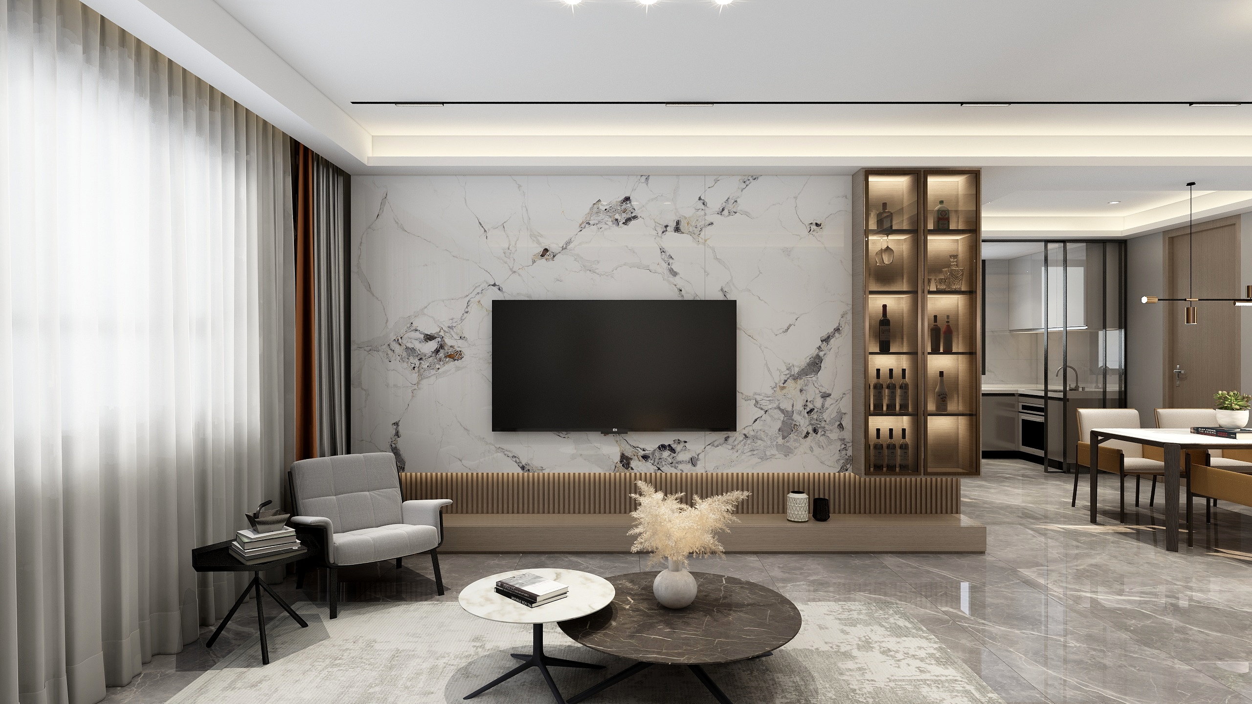 连瑞雪-现代简约140m²四居装修效果图