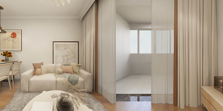 小阿凡Fanny-Fanny 北欧奶油风 一室一厅-装修设计方案