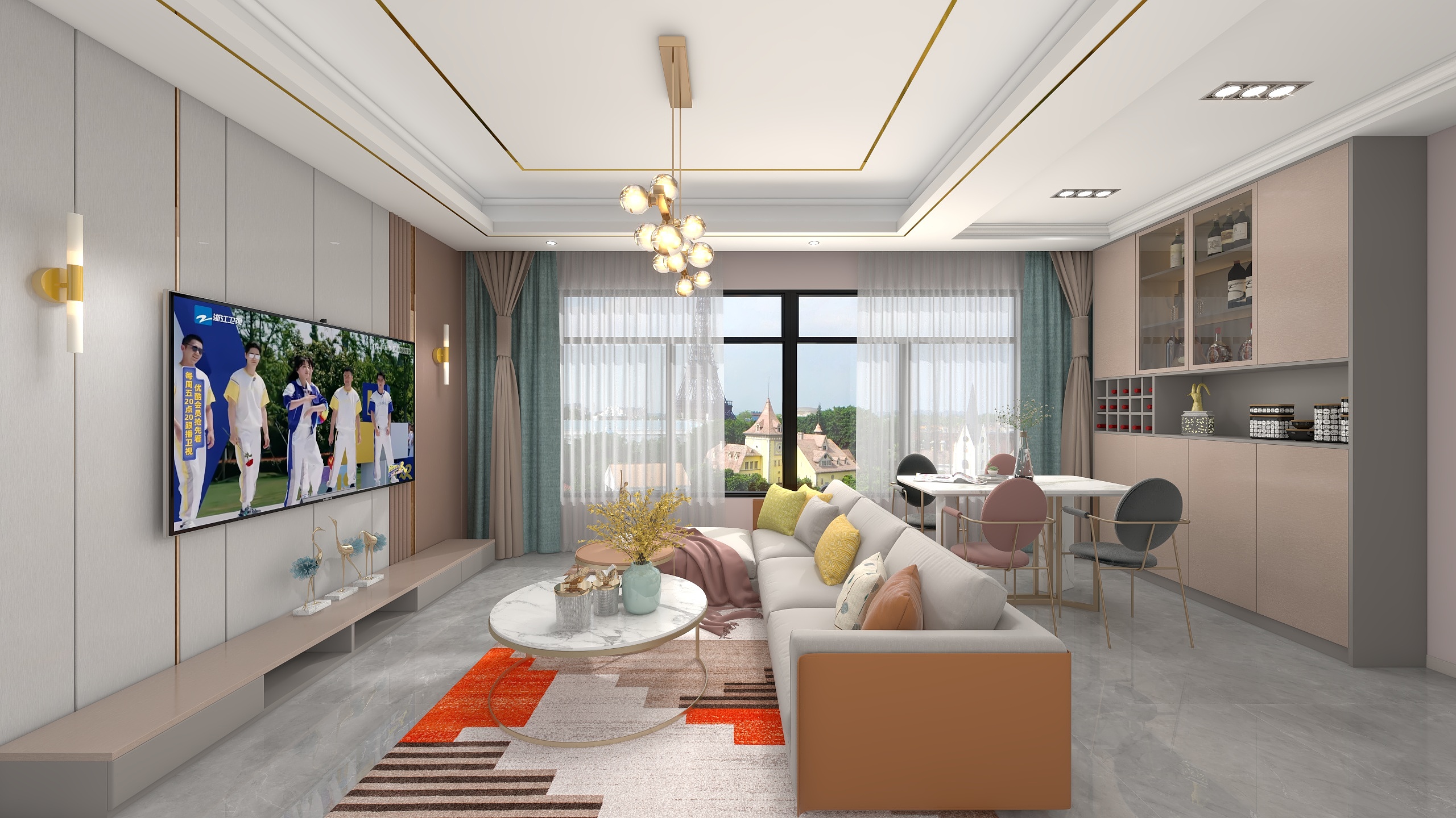 玩到深夜-瑞和园89.50㎡B户型3室2厅1卫-装修设计方案