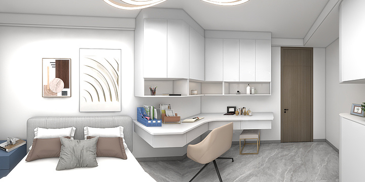 柒柒效果图-两层简约效果图-装修设计方案