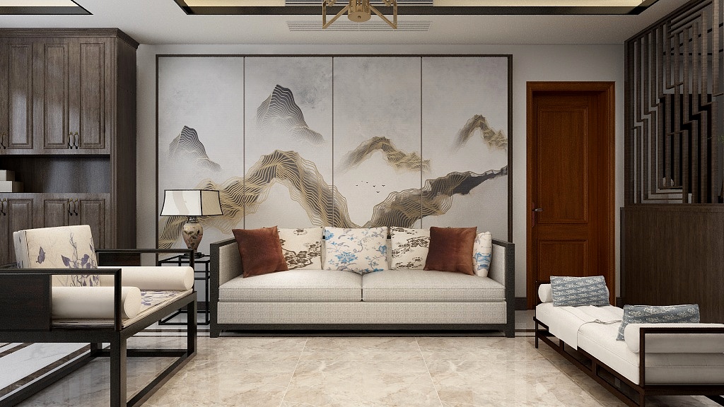 云雬优品-郑州康年花园-新中式--装修设计方案