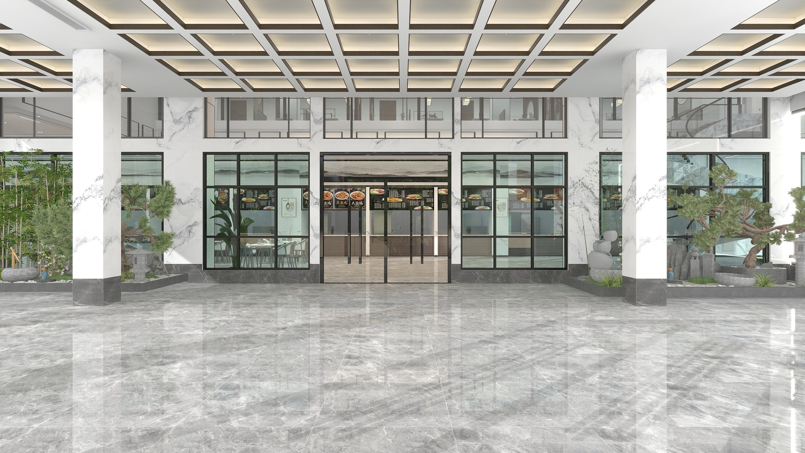 张晶晶-沁阳新中式餐厅-装修设计方案