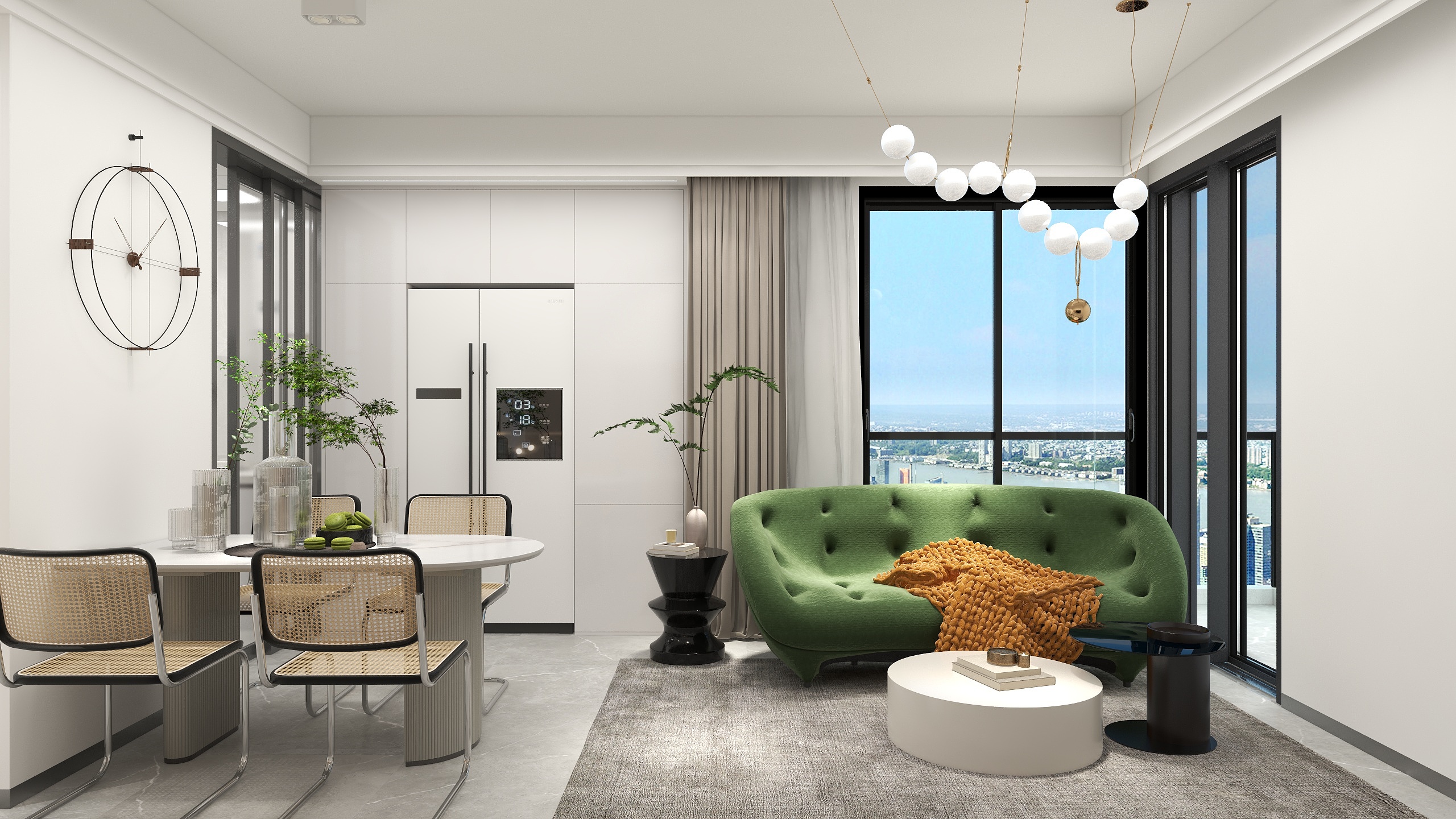 设计师郑为营-《紫薇公寓》两室70m²-装修设计方案