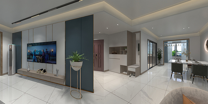 起跑线装饰设计-蓝田新城145极简轻奢-装修设计方案