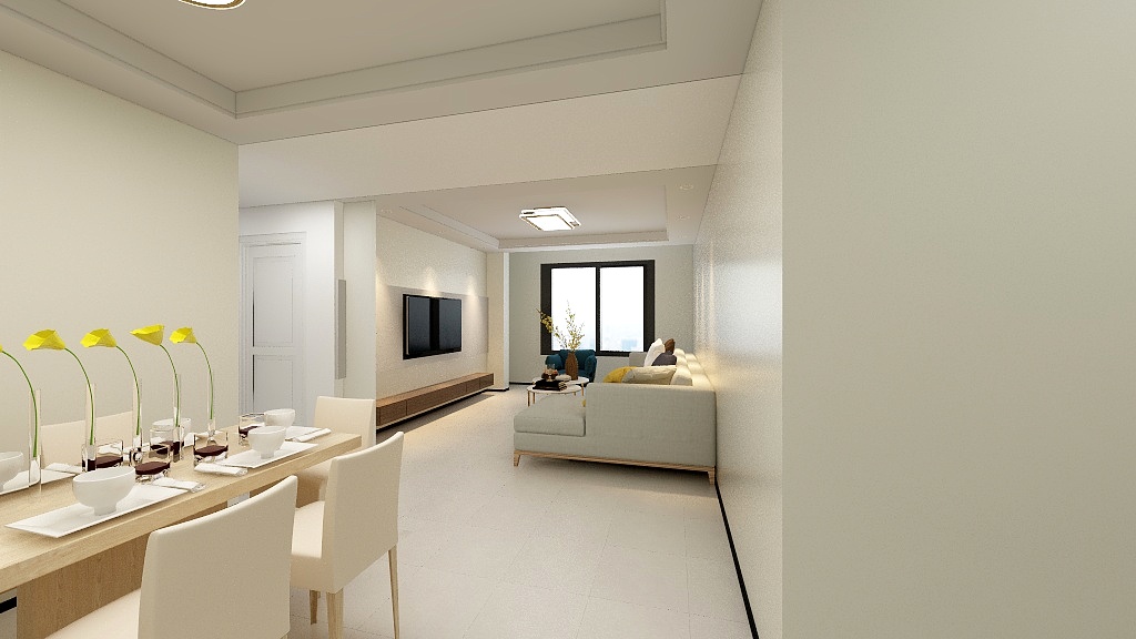陈思宇-极简，暂时只做客餐厅-装修设计方案