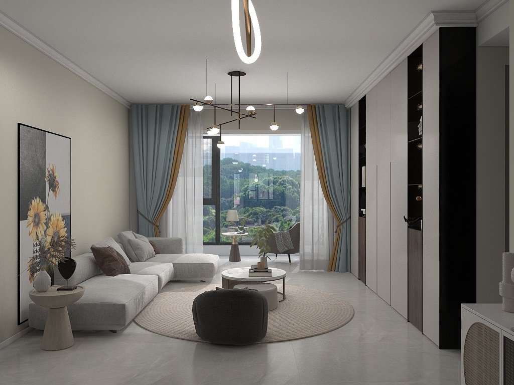 （王森）-腾飞花园效果图1.dwg-装修设计方案