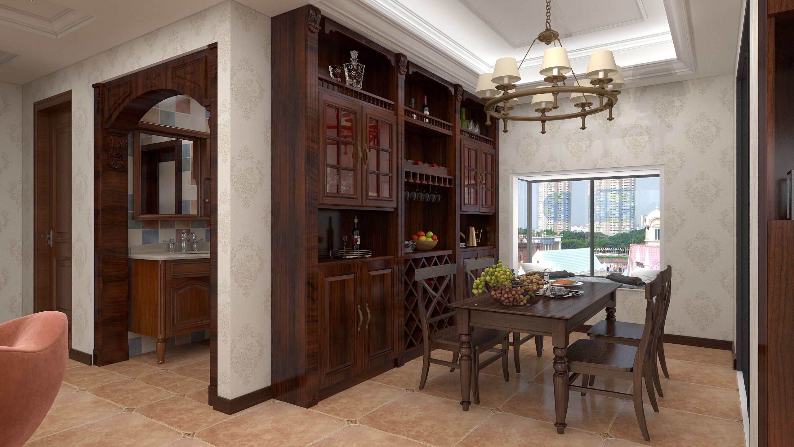 王枫顺-传统美式-《玫瑰》-装修设计方案