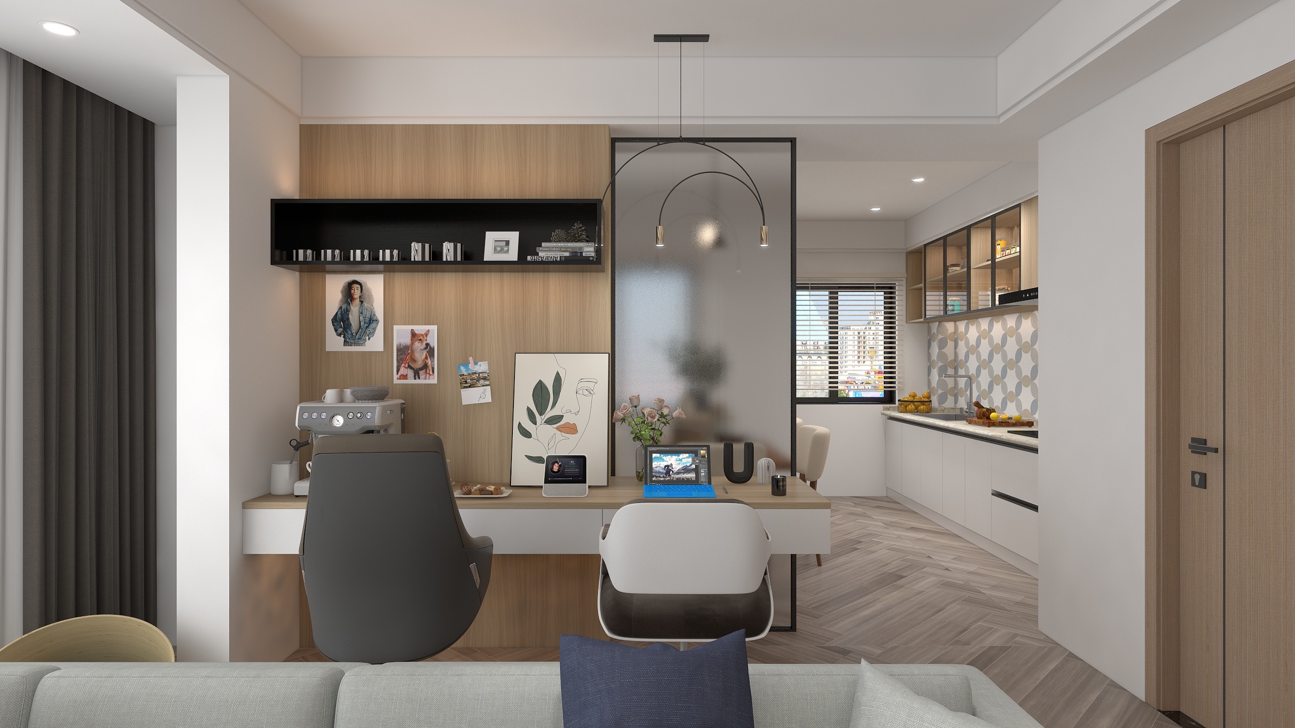 美味蟹黄堡1-瑞和园89.50㎡B户型3室2厅1卫-装修设计方案