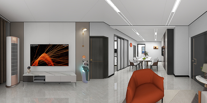 舞钢法狮龙-悦山府1#803二级顶-装修设计方案