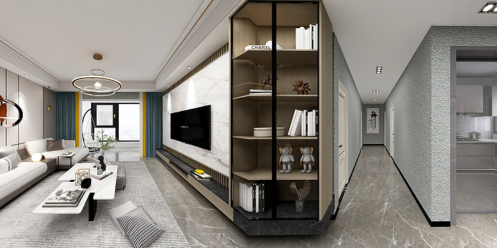 舟山云兰装饰-127平（九龙学府）装修720效果图-装修设计方案