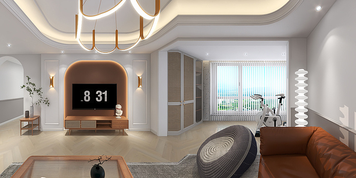 优品丨美居-轻法奶-装修设计方案