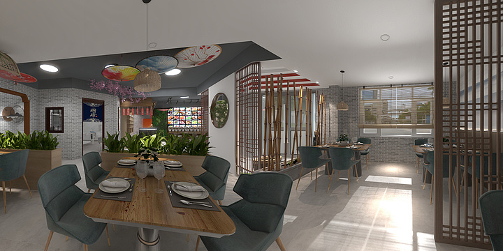 青岛墨尚空间设计-凯莱全羊馆-装修设计方案