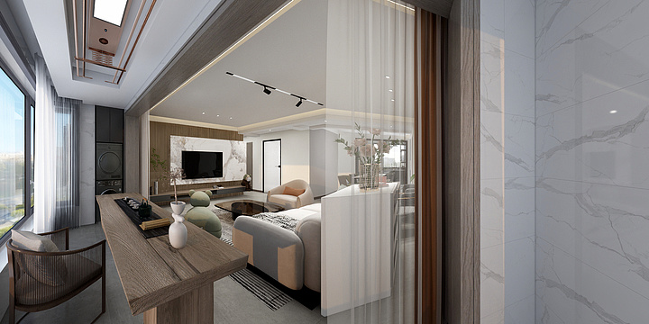 Hi一姑娘-《绿城》150现代风格-装修设计方案