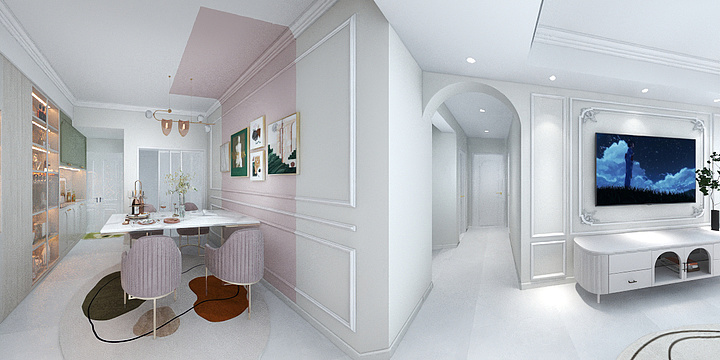 搞装修的小郭-鸿涪壹号套三奶油风-装修设计方案