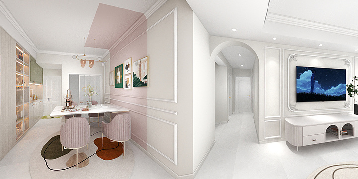 搞装修的小郭-鸿涪壹号套三奶油风-副本-装修设计方案