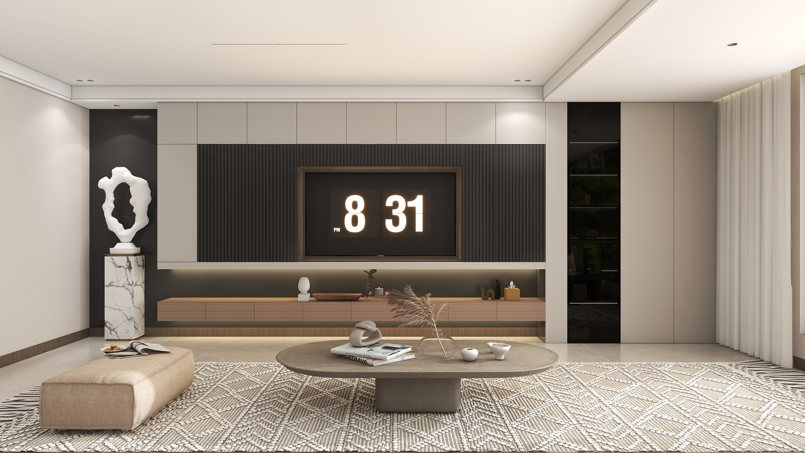 馨诚装饰效果-山水阁4室2阳台-无主灯-装修设计方案