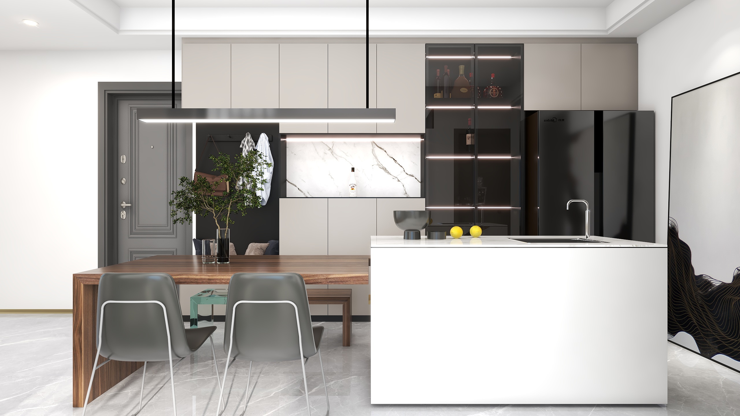 安福-鹿起尚城茗园2#405-轻奢-装修设计方案