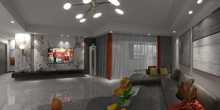 软装设计69余萧萧-现代黑白灰-装修设计方案